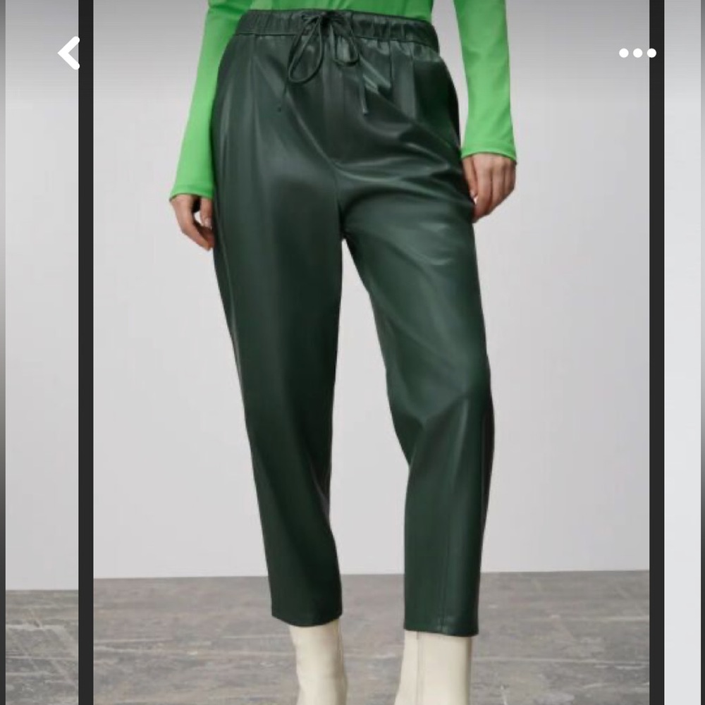 Zara leather jogger